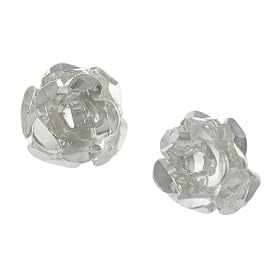 Sterling Silver Rose Stud Earrings
