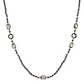 Long Beaded Necklace - Purple