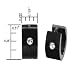 7mm Black Stainless Steel Cubic Zirconia Huggie Hoop... 7mm Black Stainless Steel Cubic Zirconia Huggie Hoop...
