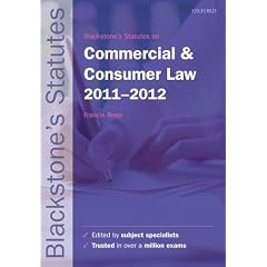 Blackstone's Statutes on Commercial and Consumer Law 2011-2012 (Blackstone's Statute Series)