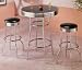 Kitchen & Housewares : 3 PIECE CHROME RETRO STYLE BAR TABLE SET - Table and 2 Stools