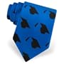 Men's Graduation Caps Microfiber Tie by The American Necktie Company in Blue