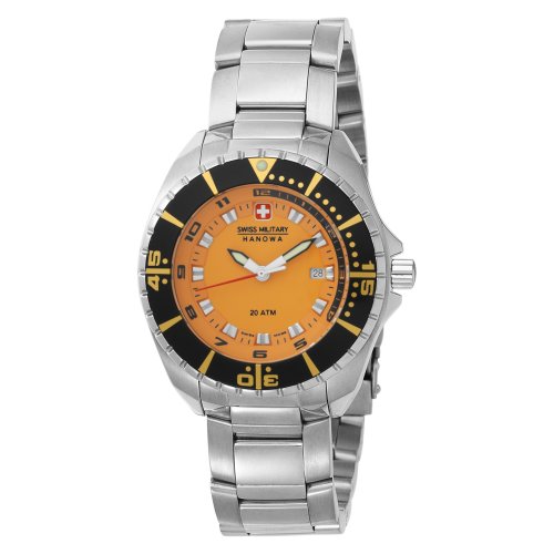 Swiss Military Hanowa Women's 06-7095-04-079 Sealander 316L Stainless Steel Orange Dial Watch