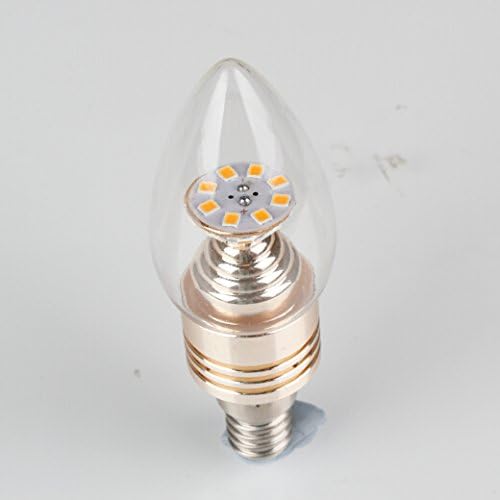 Goxi 4w 5w E14 Transparent Natural White Led Candle Light for Room Decoration(pack of 2) (4w)