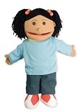 The Puppet Company Puppet Buddies Small Girl Hand Puppet with Olive Skin Tone
