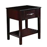 Decolav 5370-RM Finished Wood Vessel Stand with Granite Countertop, Dark Red Mahogany