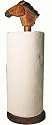 Single, Wood Carved Horse Head Paper Towel Holder Rack 16"