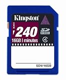 Kingston 16 GB SDHC Class 4 Video Flash Memory Card SDV/16GB (Blue)