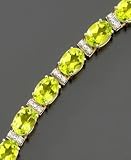 14k Gold Peridot (16 ct. t.w.) & Diamond Accent Bracelet