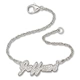 Sterling Silver "Jeff #24" Driver Jeff Gordan Script NASCAR Bracelet