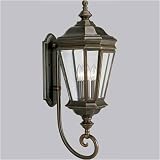 Progress Lighting Crawford Oil Rubbed Bronze Three-Light Outdoor Wall Lantern