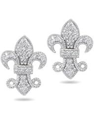 0.14 Cts Diamond Fashion Earrings in 14K White Gold