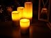 Ivory Flameless Real Wax Candles with Remote 4, 5, 6, and 8-Inch Unscented LED Candles of 4