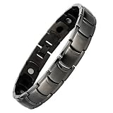 Brand New Mens Black Titanium Magnetic Bracelet in Velvet Box with Free Link Removal Tool