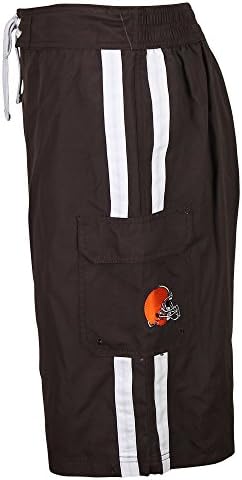 NFL Team Logo Classic Swim Trunks (Cleveland Browns, Large)