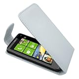 Vertical Flip Case for HTC HD7 - White