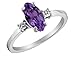 Amethyst Ring with Diamond Accents 1.0 Carat (ctw) title=