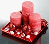 Red Cinnamon Spice Scented Pillar Candle Set - Great Valentines Day Decor or Gift IdeaRed Cinnamon Spice Scented Pillar Candle Set - Great Valentines Day Decor or Gift Idea