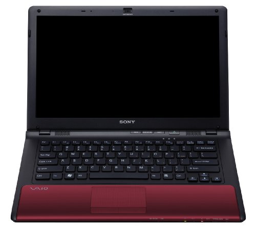 Sony Vaio VPC-CW2S1E/R 35,6 cm (14 Zoll) Notebook (Intel Core i3 330M 2.1GHz, 4GB RAM, 320GB HDD, Nvidia GT 330M, DVD, Win 7 HP) rot