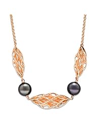 Tahitian Black Pearl Necklace in 14K Rose Gold (8-9mm)