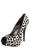 Lorane39 Sequin Cheetah Print Party Heels BLACK