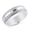 14K White Gold 6mm Comfort fit Men's Wedding Band