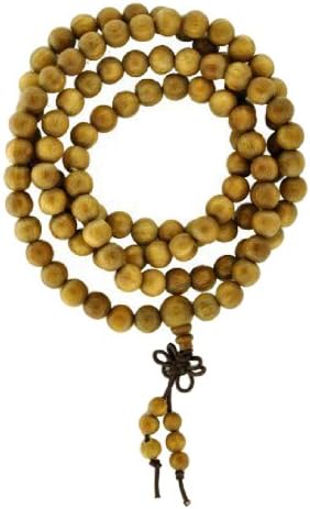 Tibetan 8mm Prayer Beads, Tibetan Mala, Wood Necklace