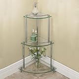 Gatco 1365 Premier Corner Glass Taboret Bathroom Shelf