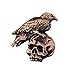 Creative Pewter Designs Skull and Raven Copper Plated Lapel Pin, Brooch, Jewelry, GC015