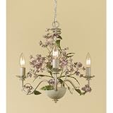 AF Lighting 7044-3H 3 Light Grace Mini Chandelier, Cream