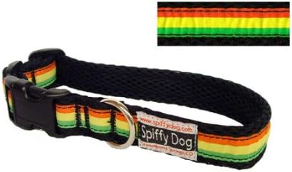 Quick Dry Comfortable Air Dog Collar(Black Rasta)(Small)
