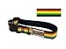 Quick Dry Comfortable Air Dog Collar(Black Rasta)(Small)