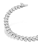 Forzieri Heart-shaped Diamond 18K White Gold Bracelet