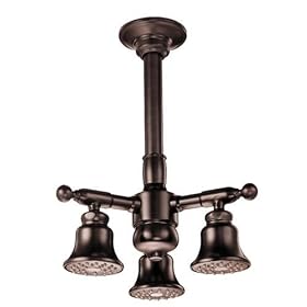 Danze D461503RB 6-Inch Ceiling Mount Showerhead with 3 Adjustable Heads, Oil Rubbed Bronze