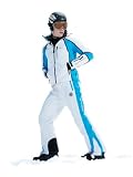 Nebulus Platinum - Blouson de ski homme haut de gamme - Colonne d'eau 15000 mm - Blanc/bleu - 48/M