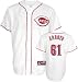 Bronson Arroyo Jersey: Adult 2010 Majestic Home White Replica #61 Cincinnati Reds Jersey