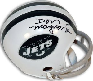 Don Maynard Signed New York Jets Throwback Mini Helmet
