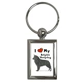 I Love My Belgian Sheepdog Key Chain