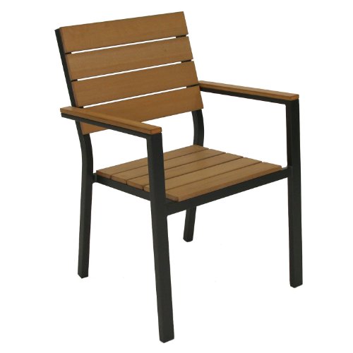 greemotion 427550 Alu Stapelsessel Tivoli mit Resin Teak, anthrazit im Preisvergleich 