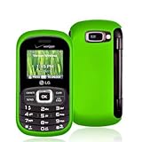 Neon Green Rubberized Snap-On Hard Skin Case Cover for LG Octane VN530 Phon ....