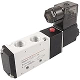uxcell&reg; 5 Way 2 Position DC 12V 3W 120mA Solenoid Valve 4V210-08