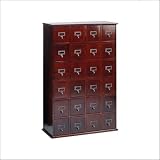Leslie Dame Wood CD Storage Cabinet Librarian Style CD-288 Cherry