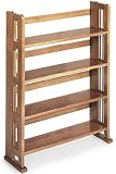 Folding/stacking Media Storage Four-shelf Natural