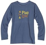 Life is Good Unisex Infant/Toddler Crusher Long Sleeve Tee Play List, Lake Blue, XX-Small (2T,3T)