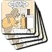 Doggie Bottled Water - Set Of 4 Ceramic Tile Coasters