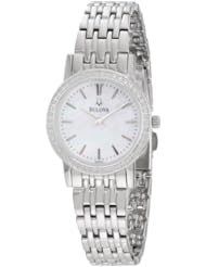 Bulova Womens 96R164 Round Diamond Bezel Watch
