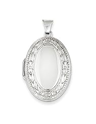 Sterling Silver 26mm Oval Locket. Metal Wt- 2.56g