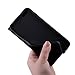 Nouske iPhone 6/6S Flip Folio Wallet Stand up Credit Card Holder Leather Case Cover Holster/Magnetic Closure/TPU bumper/360 Full Body protection, Black