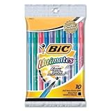 BIC Ultimates Ball Pen, Medium Point, 1.0mm, Black, 10 Pens (GSMGAP101-Blk)