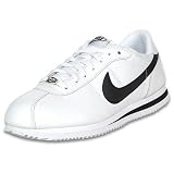 Nike - Nike Cortez Basic Leather Low Top Sneakers Walking Shoes (White/Black) Streetwear